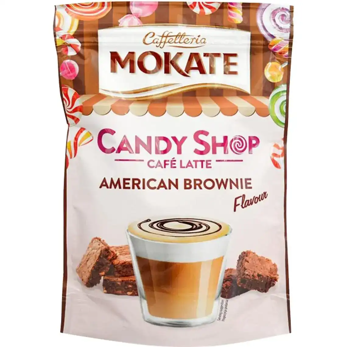 Фото 1 - Латте Mokate Caffetteria Candy Shop Cafe Latte American Brownie 110 г
