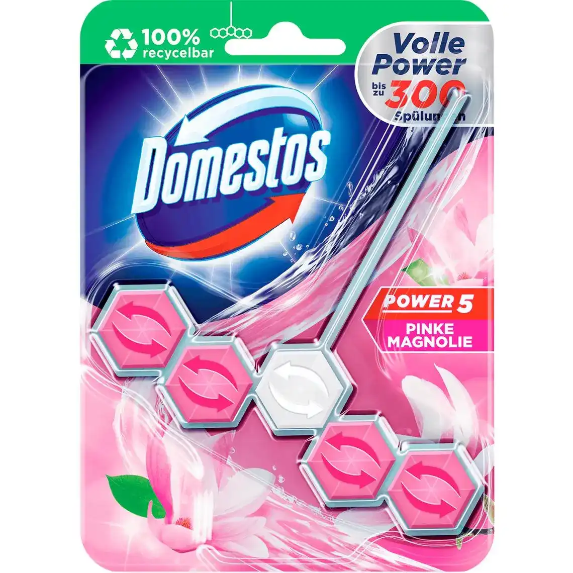 Фото 1 - Змінний туалетний блок Domestos Almati Крижана магнолія 55 г