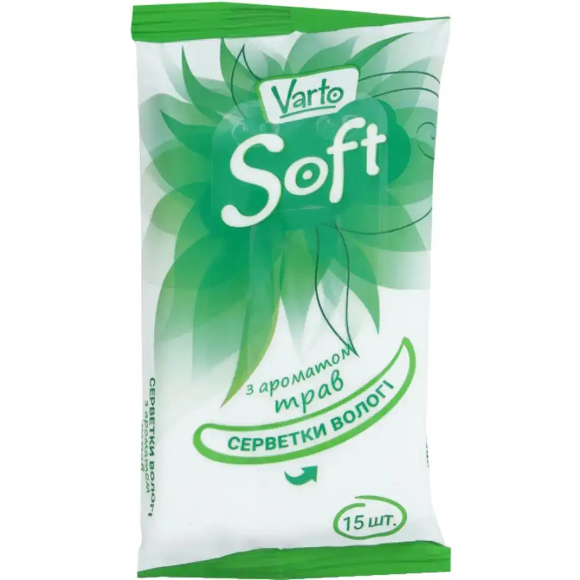 Влажные салфетки Varto Soft с ароматом трав 15 шт.