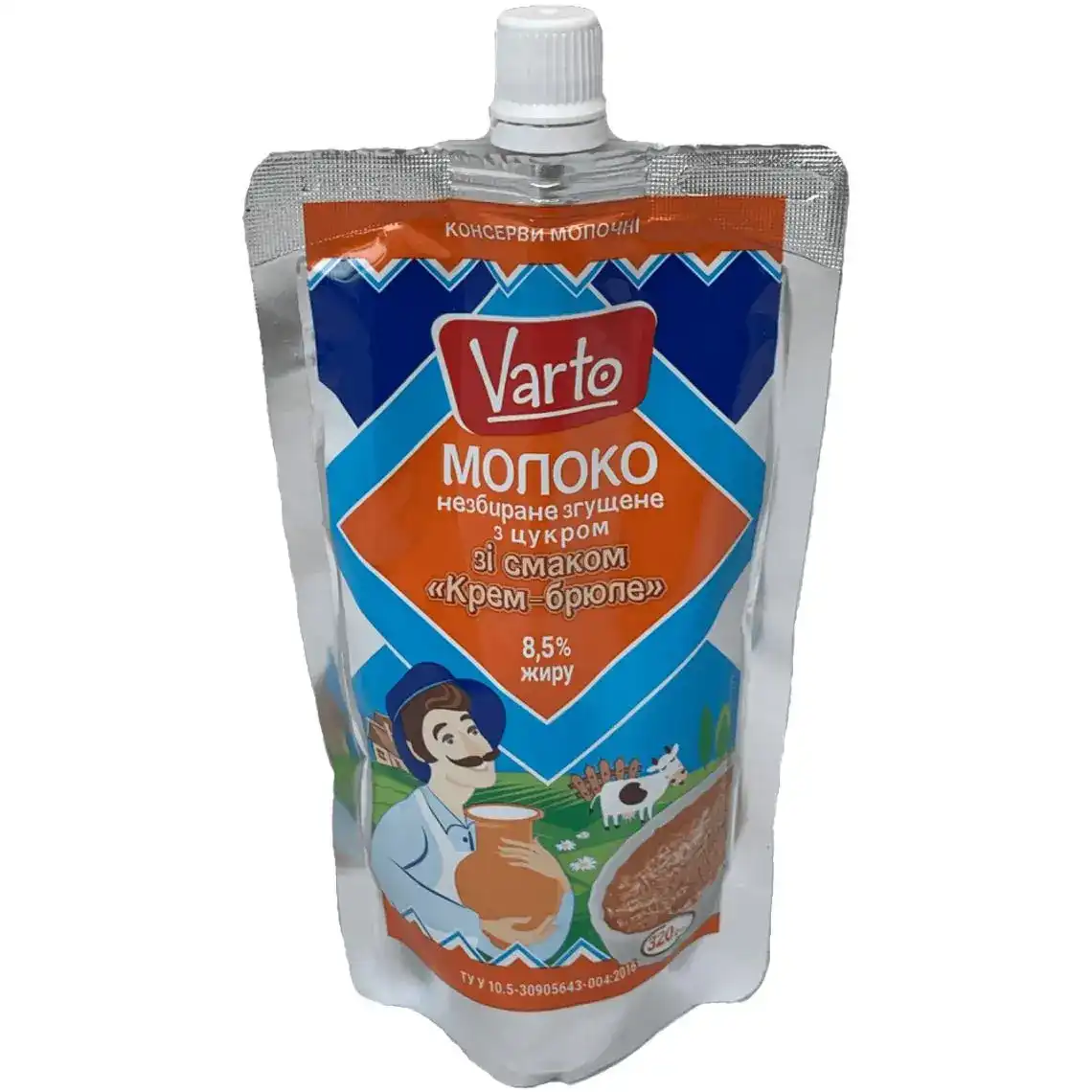Молоко сгущенное Varto Крем-брюле цельное с сахаром 8.5% 320 г