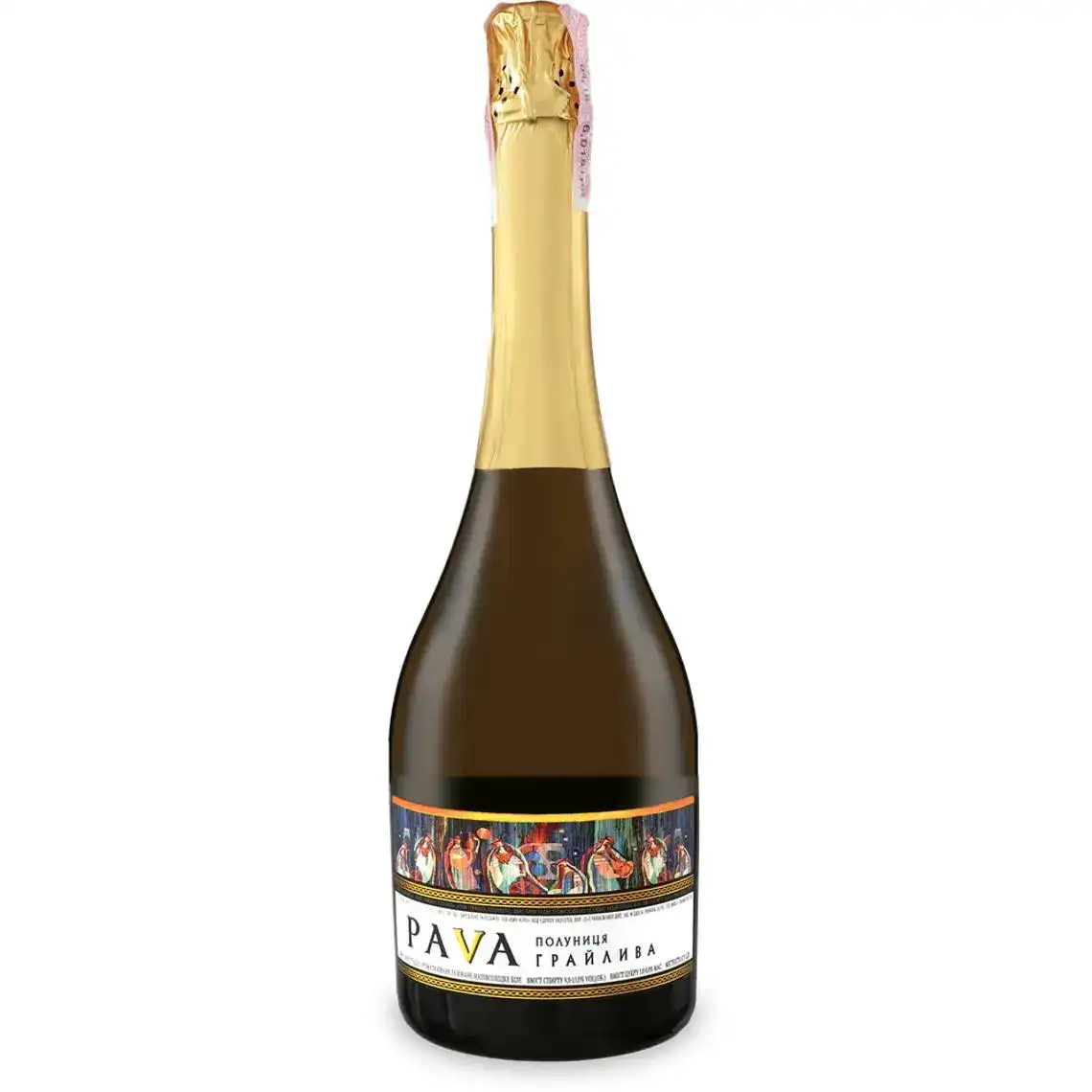 Вино Pava Полуниця Грайлива ігристе біле напівсолодке 9-13% 0.75 л