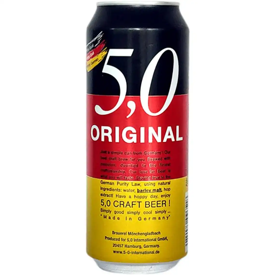Пиво 5.0 Original Craft Beer сітле нефільтроване 4.1% 0.5 л