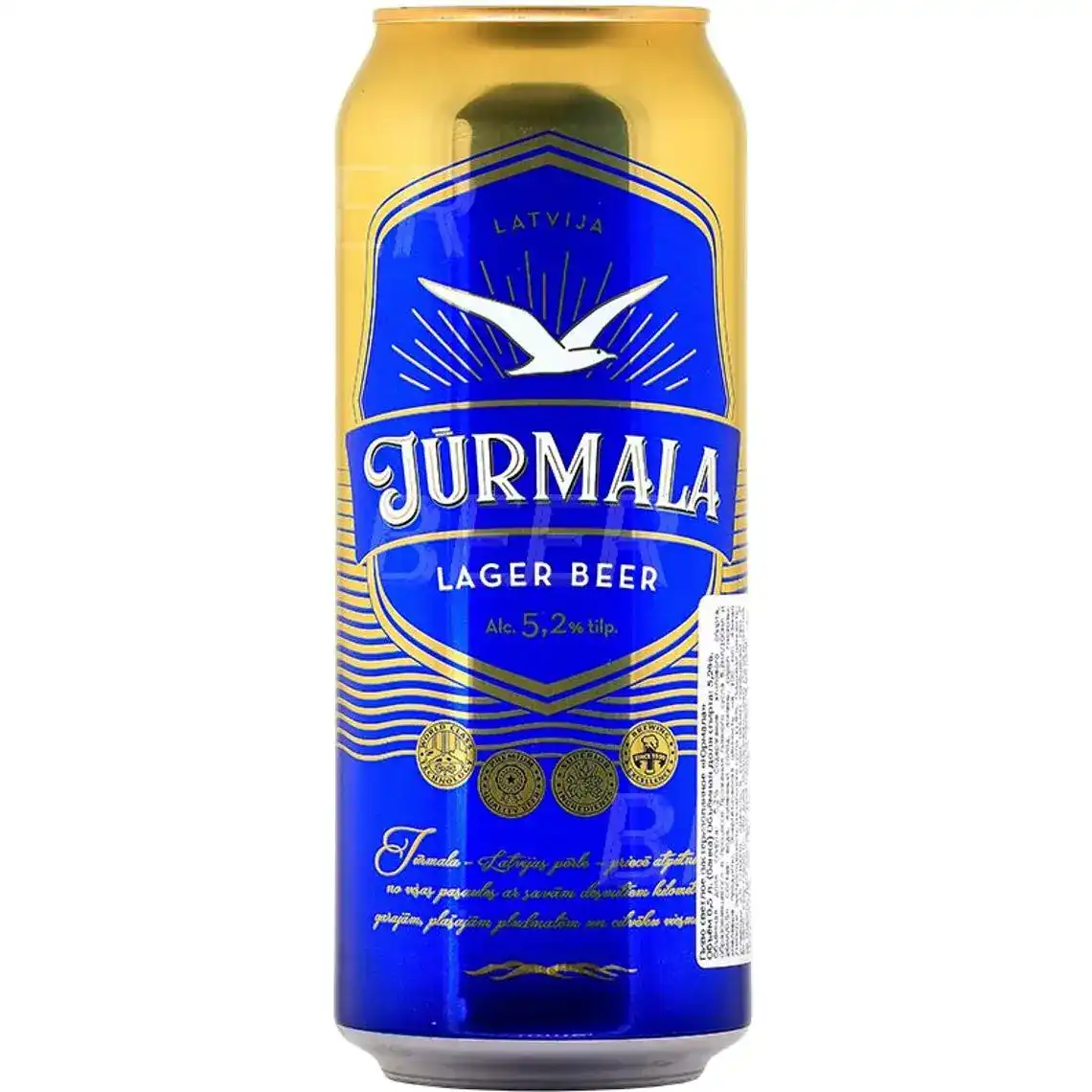Пиво Jurmala Lager Beer світле фільтроване 4.2% 0.5 л