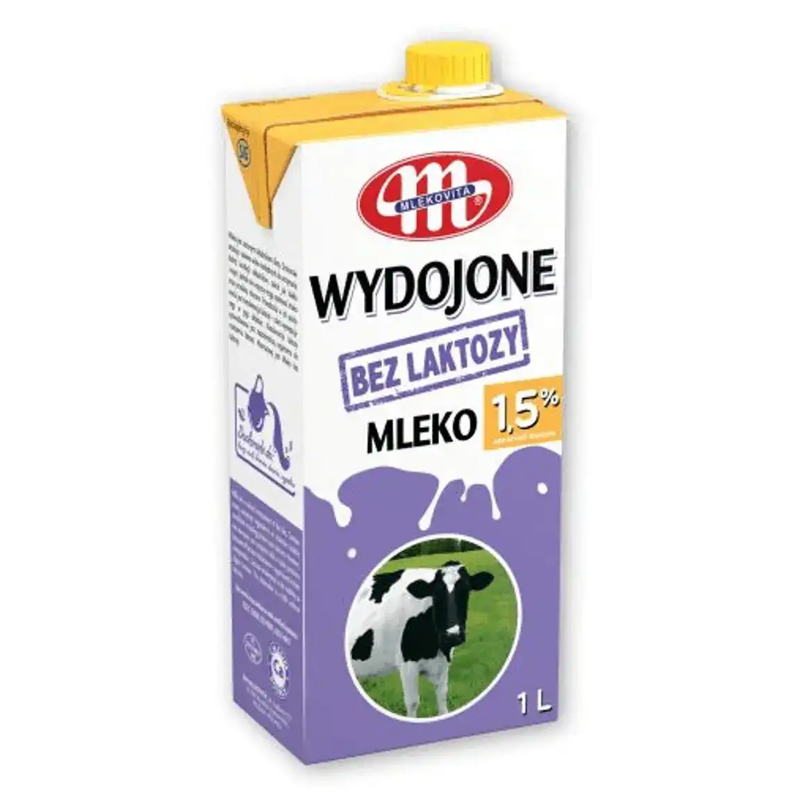 Молоко Mlekovita 1.5% ультрапастеризоване без лактози 1 л