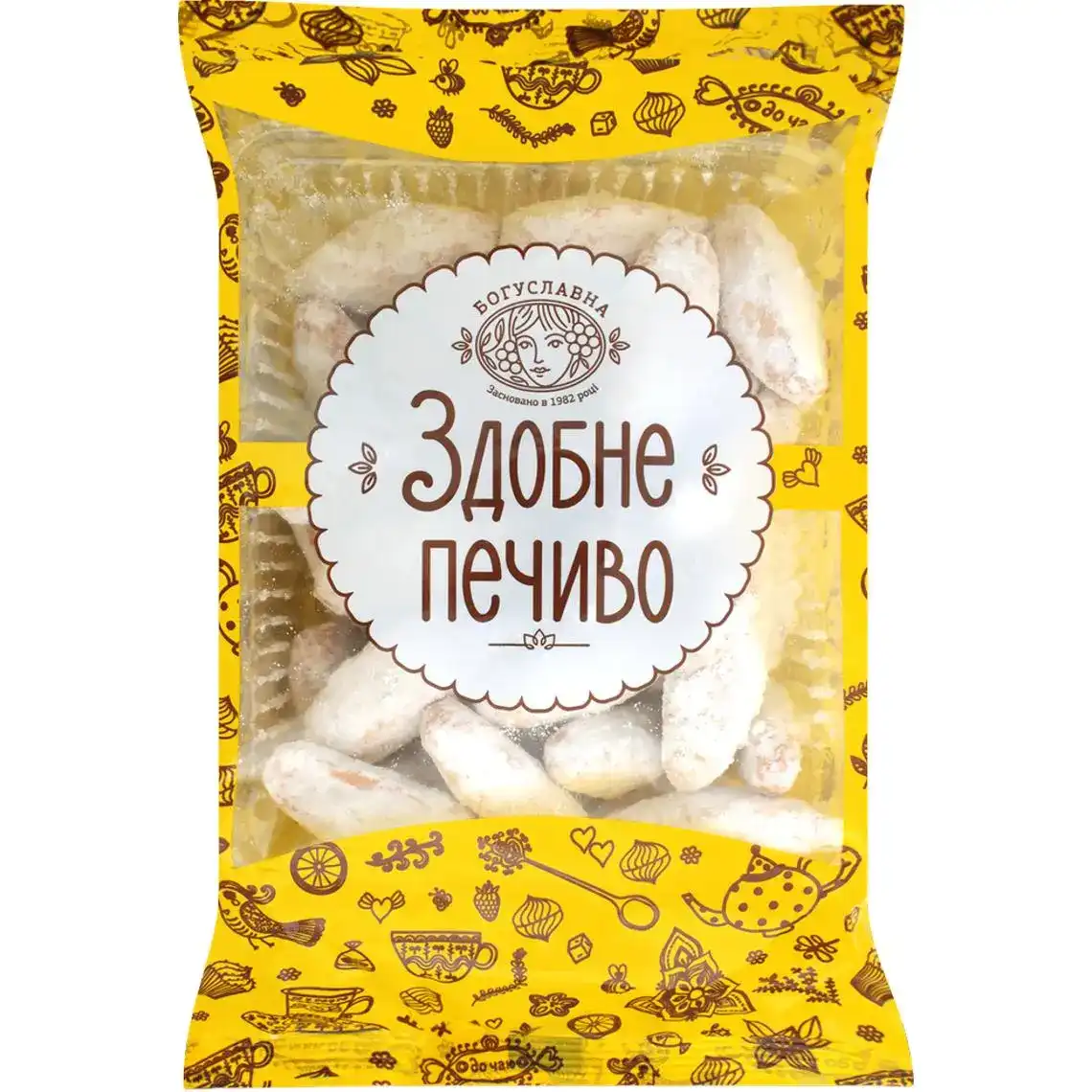 Печиво Богуславна Білосніжка здобне в цукровій пудрі 350 г