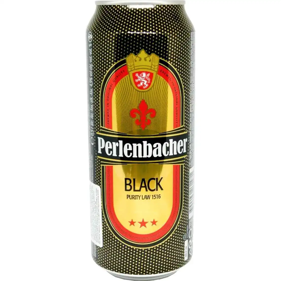 Пиво Perlenbacher Schwarzbier темне фільтроване 4.9% 0.5 л