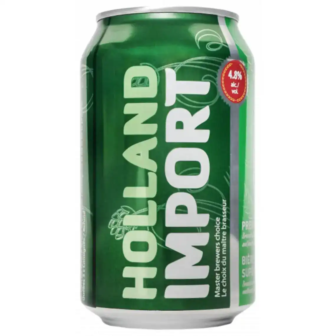 Пиво Hollandia Import світле фільтроване 4.8% 0.33 л