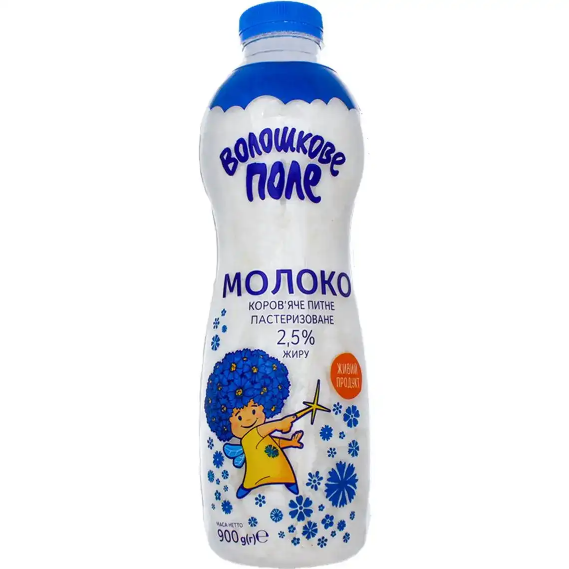 Фото 1 - Молоко Волошкове поле 2.5% пастеризоване у пляшці 900 г
