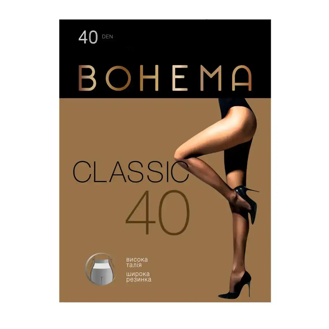 Колготи жіночі BOHEMA Classic 40 den р.5 капучино