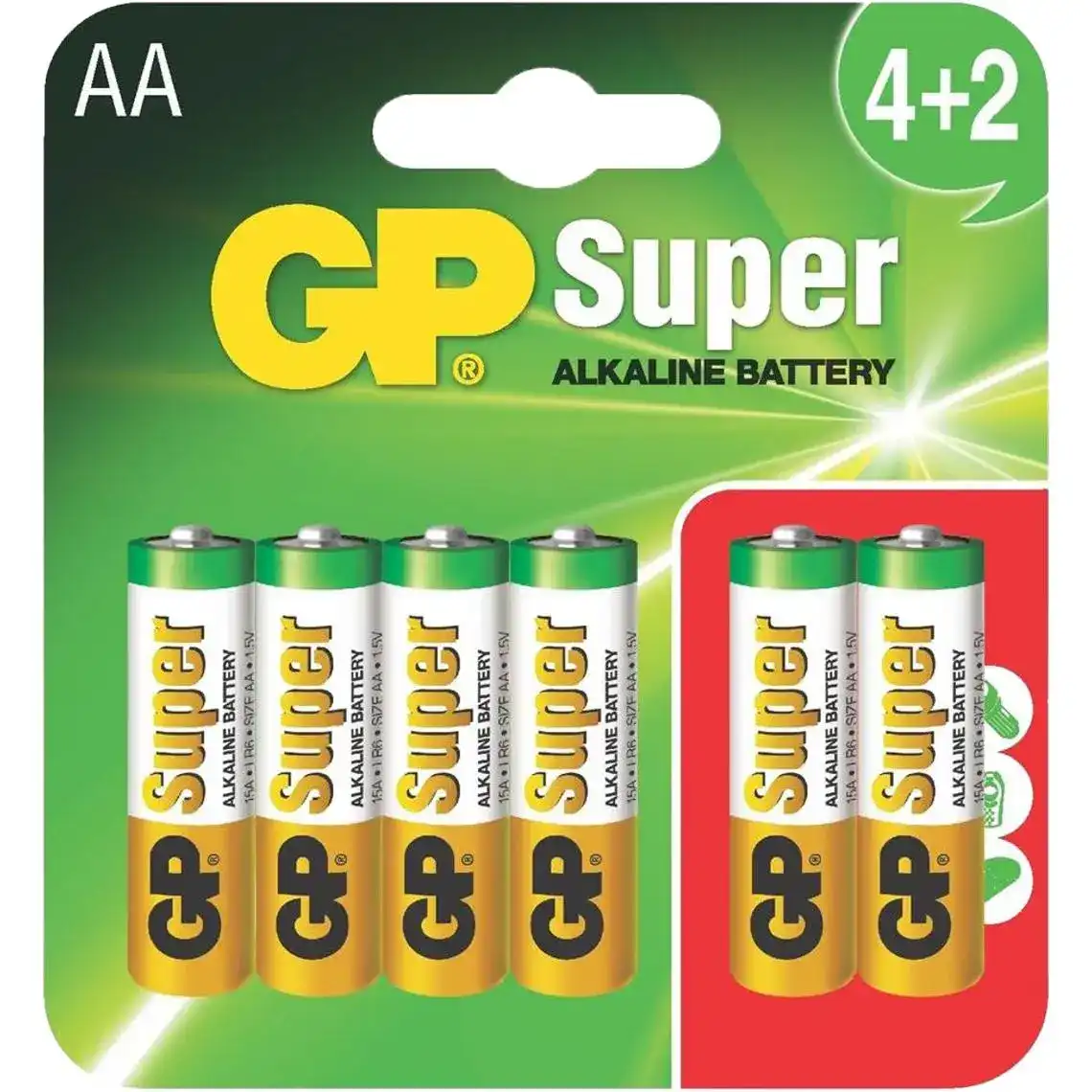 Батарейки GP Super Alkaline AA 1.5V 15A-U4 6 шт.