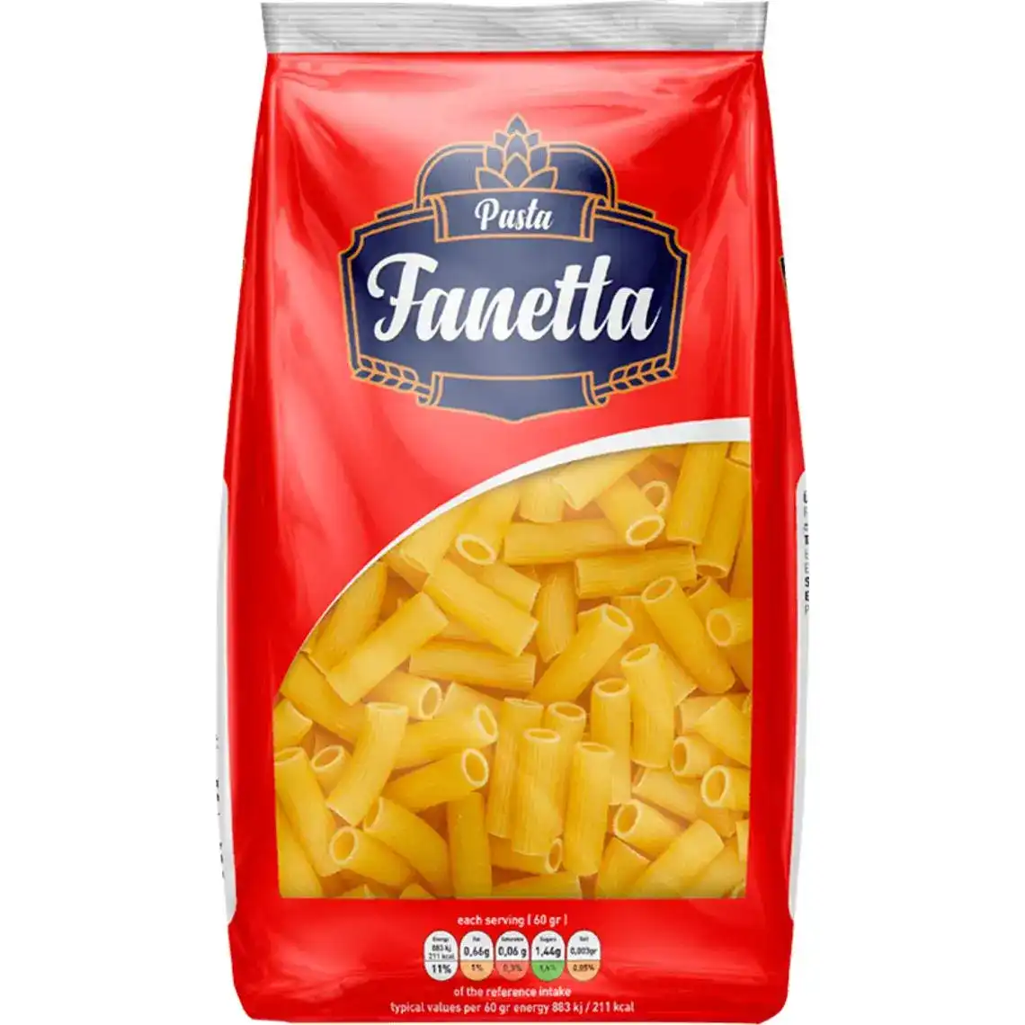 Фото 1 - Макаронні вироби Pasta Fanetta Трубочки, 400 г