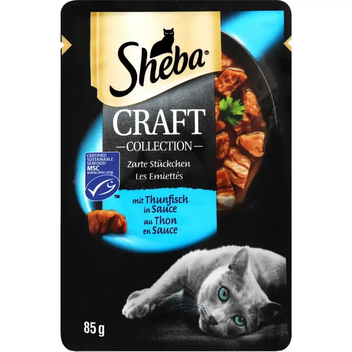 Корм для котів Sheba Craft волога з тунцем в соусі 85 г