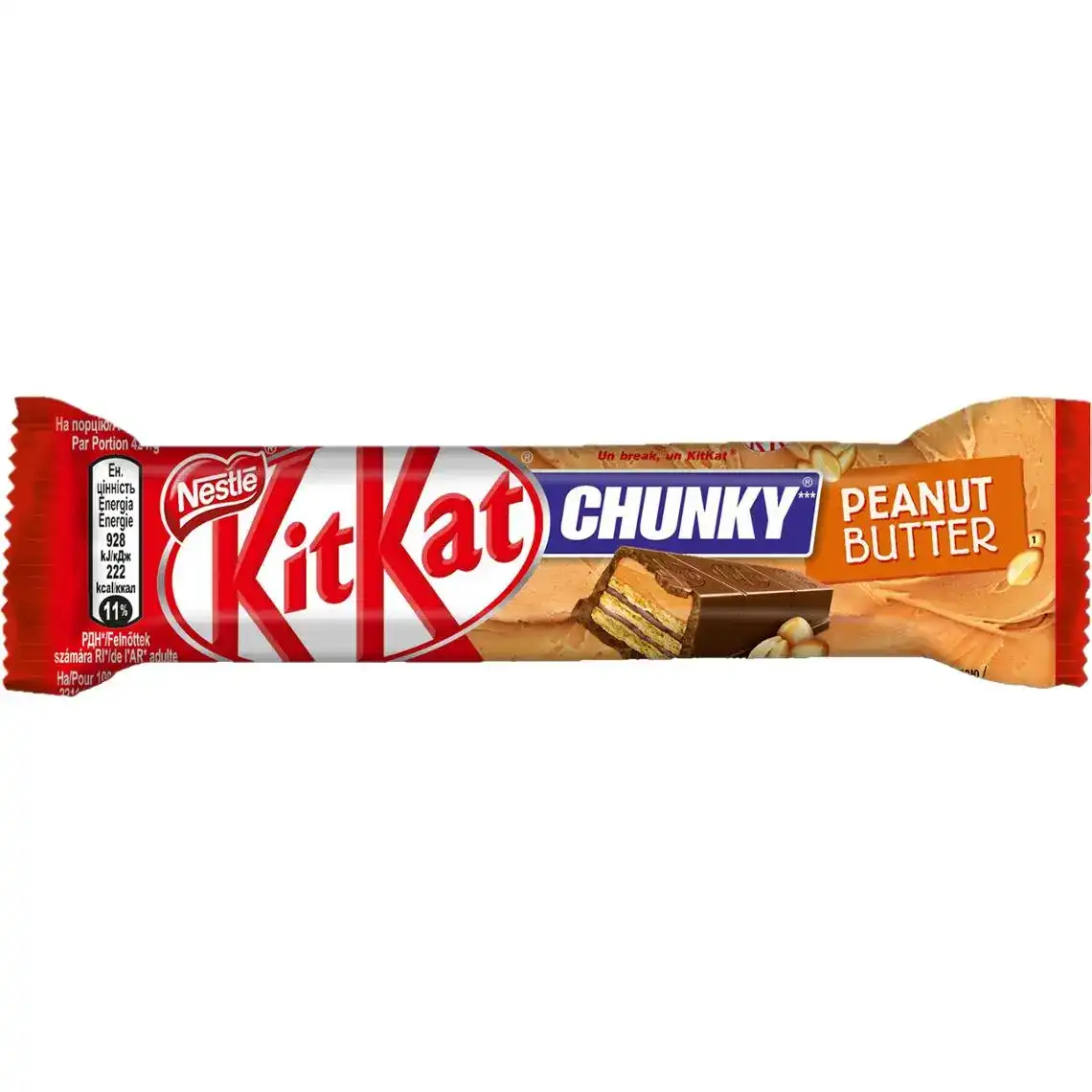 Батончик KitKat Chunky Peanut Butter вафельний з арахісової пастою 42 г