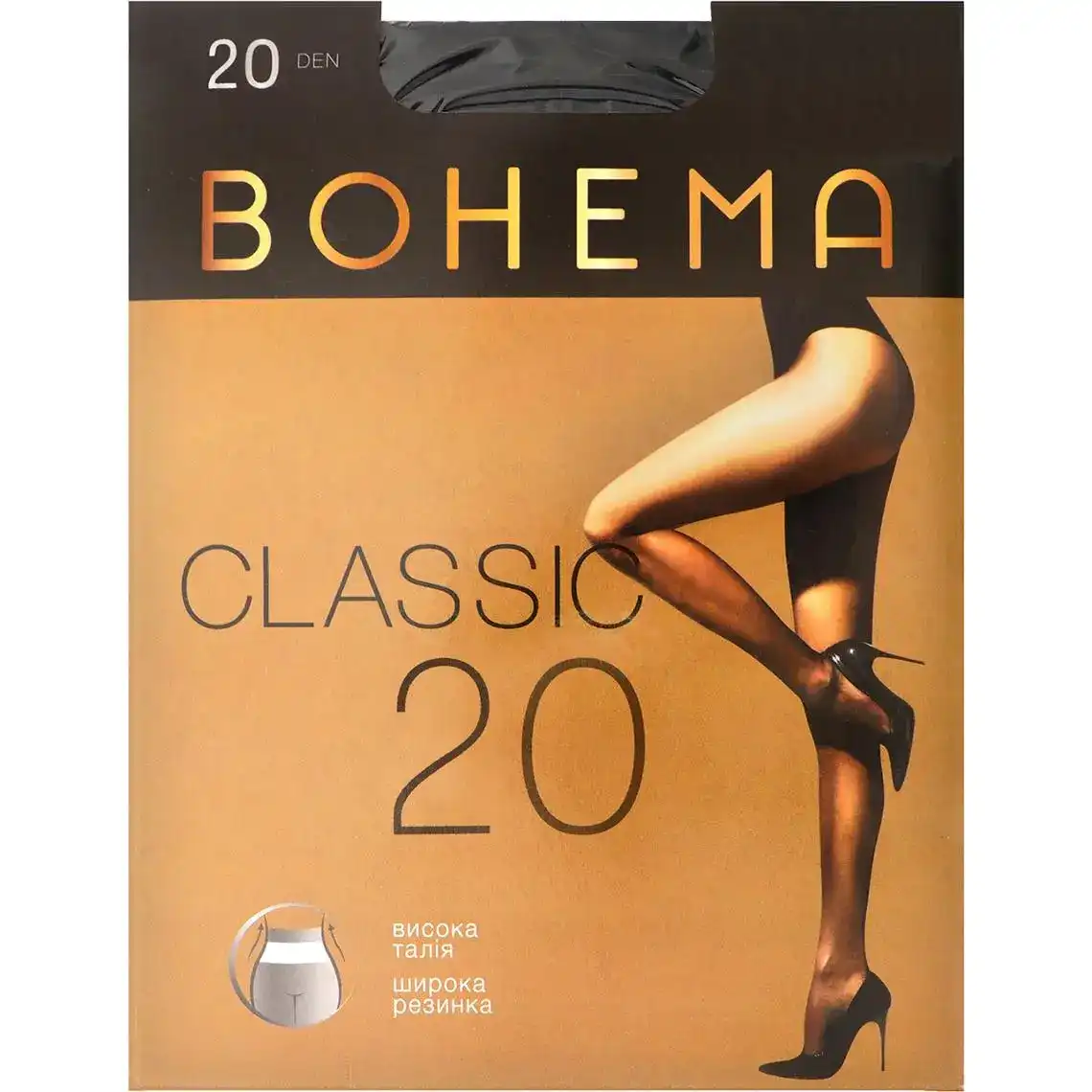 Колготи жіночі BOHEMA Classic 20 den р.2 чорний