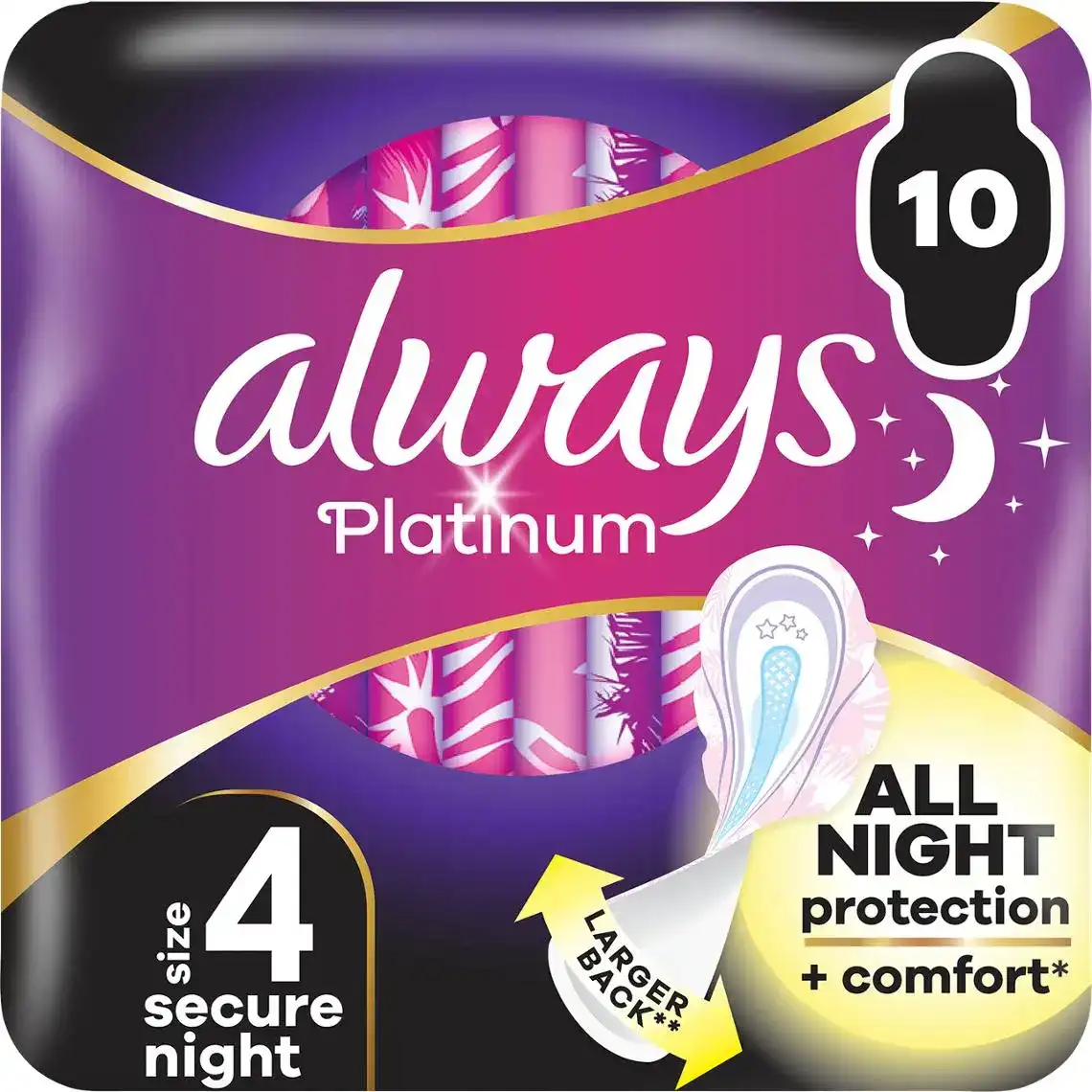 Прокладки гігієнічні Always Platinum Night ароматизовані 10 шт.