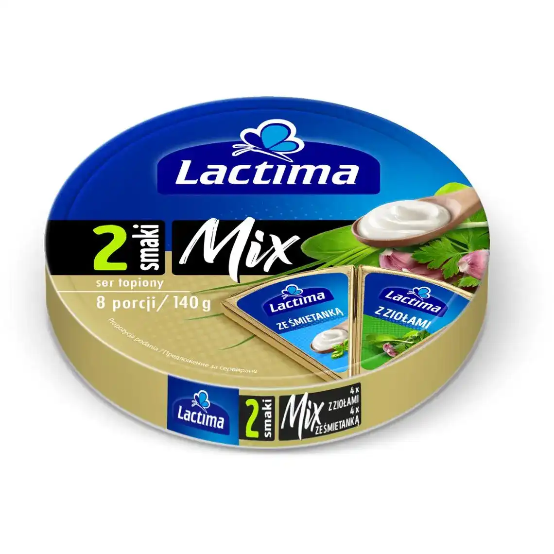 Сир Lactima Мікс вершковий з травами 36% 140 г