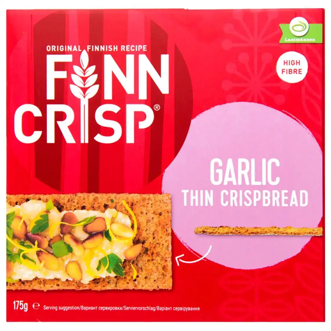 Сухарики Finn Crisp Garlic ржаные с чесноком 175 г