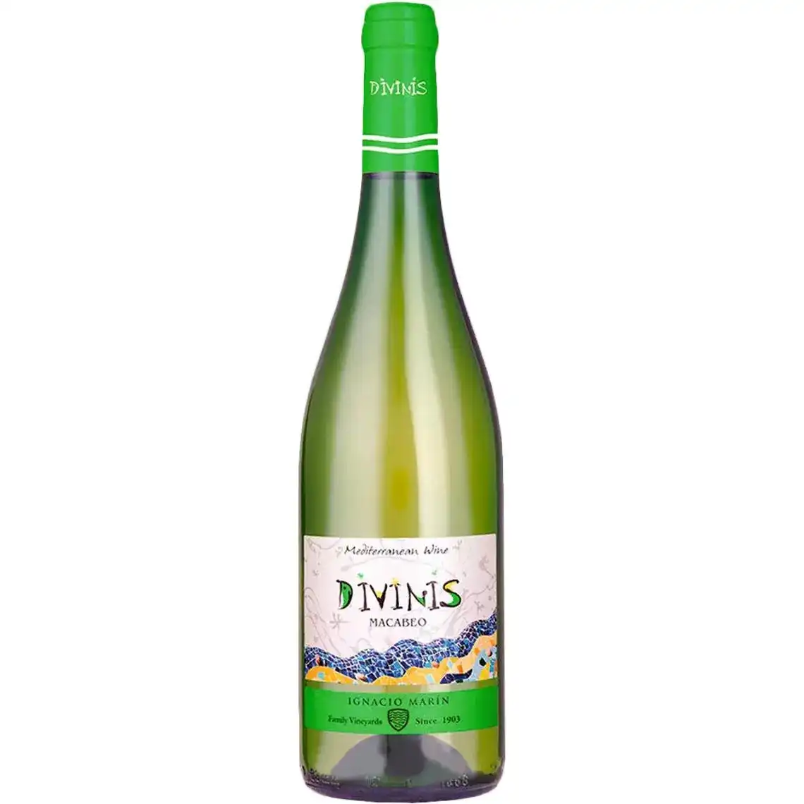 Фото 1 - Вино Divinis Mediterranean Macabeo біле сухе 0.75 л
