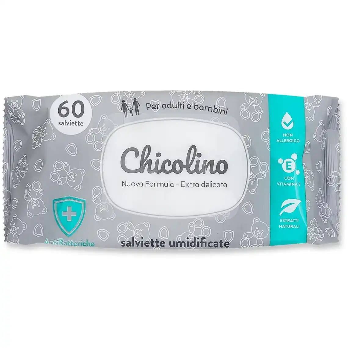 Серветки вологі Chicolino антибактеріальні 60 шт