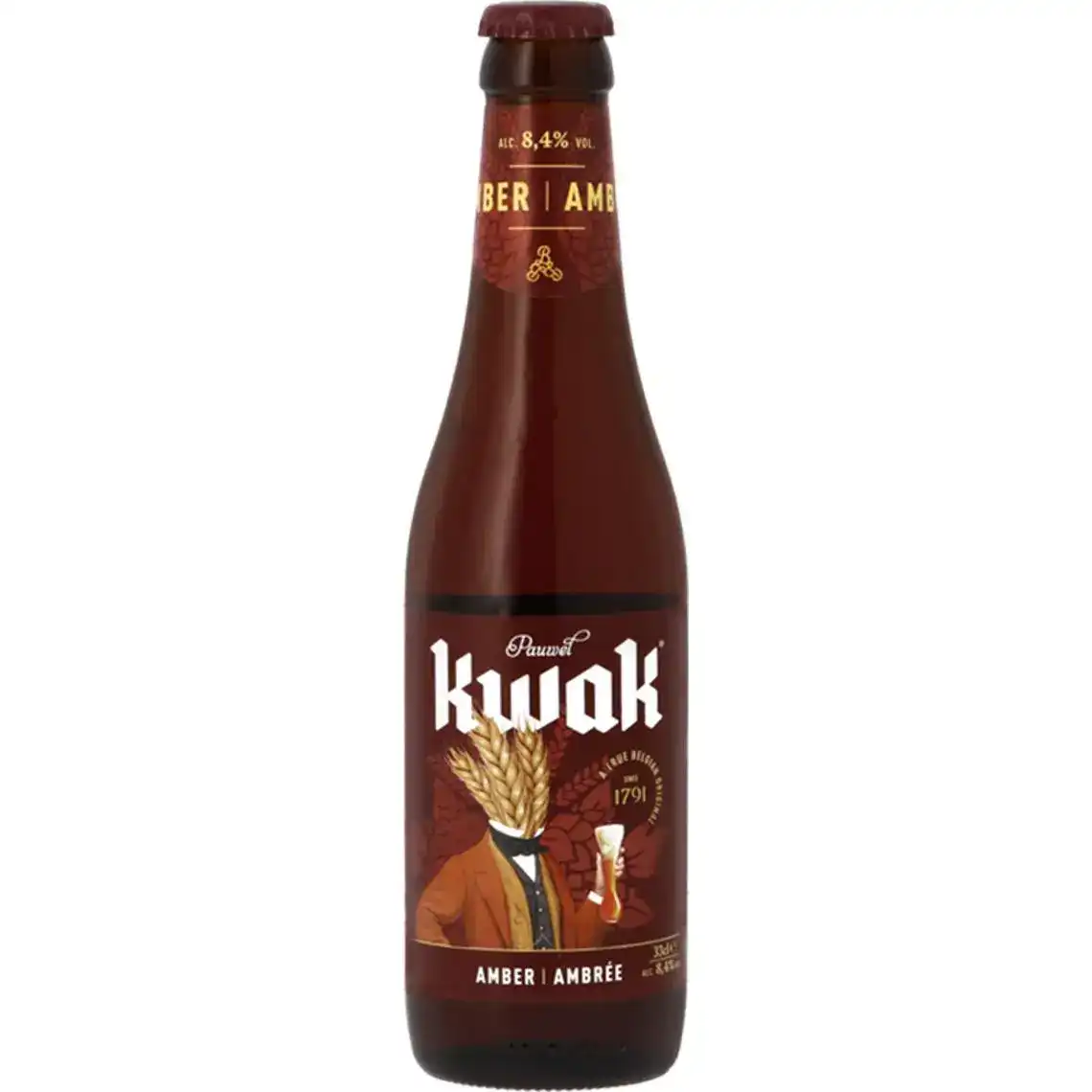 Фото 1 - Пиво Pauwel Kwak напівтемне фільтроване 8.4% 0.33 л