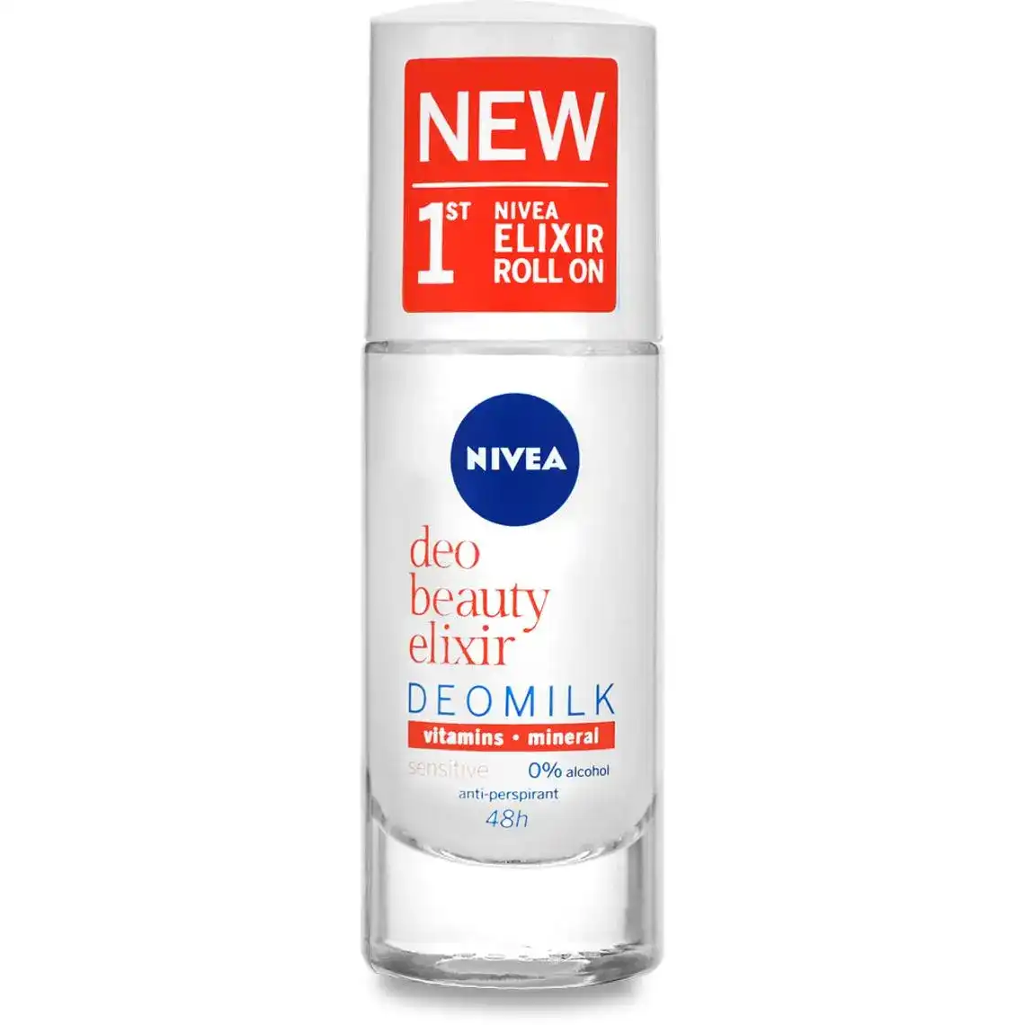 Дезодорант Nivea Deo Beauty Elixir Deomilk Sensitive для жінок кульковий 40 мл