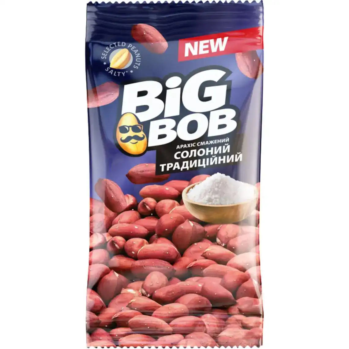 Горіхи Big Bob Арахіс нечищений смажений солоний 65 г