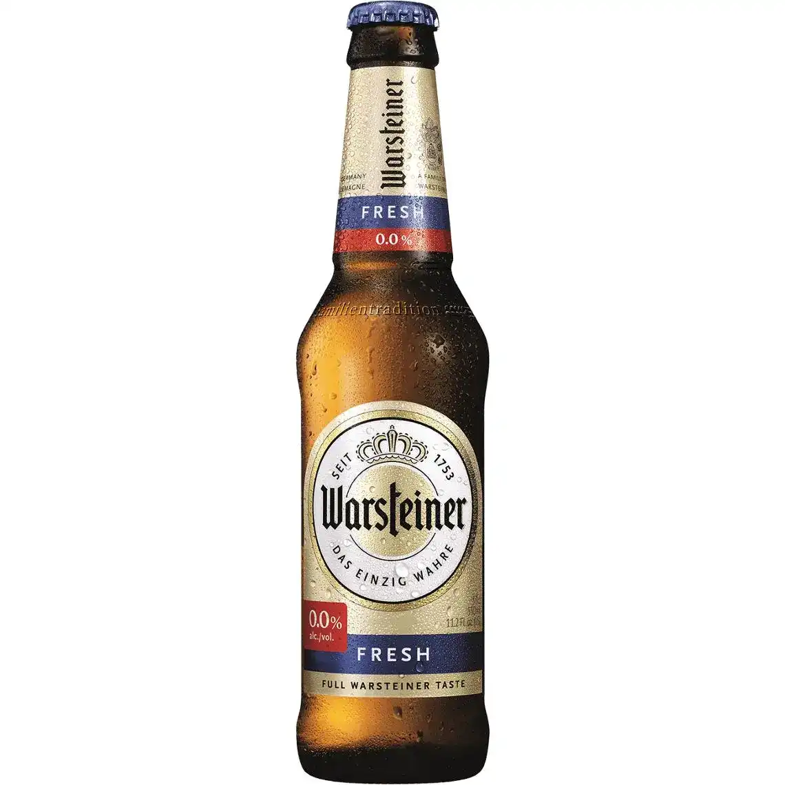 Пиво Warsteiner Premium Fresh світле фільтроване безалкогольне 0.33 л