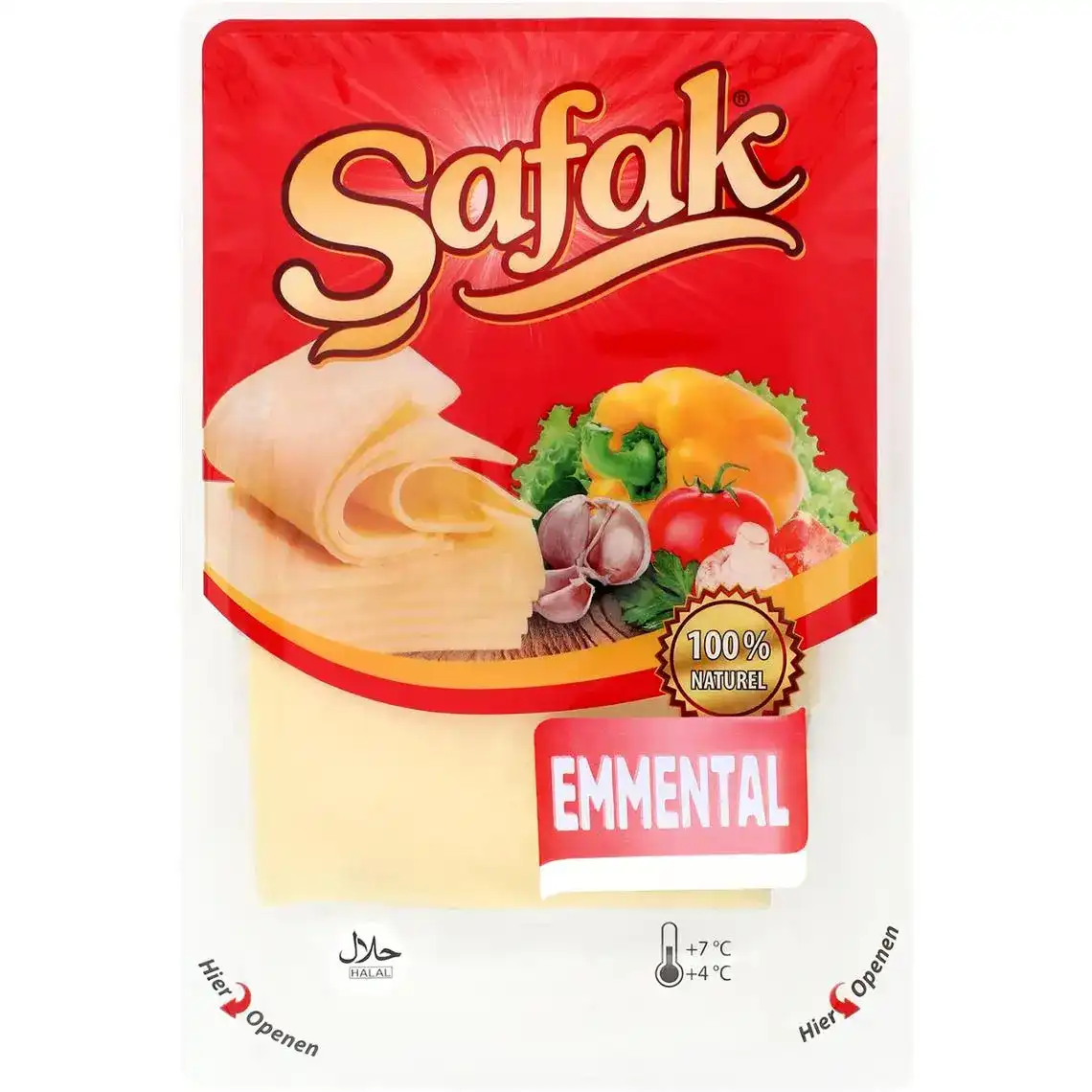 Сир Safak Emmental слайс 45% 150 г