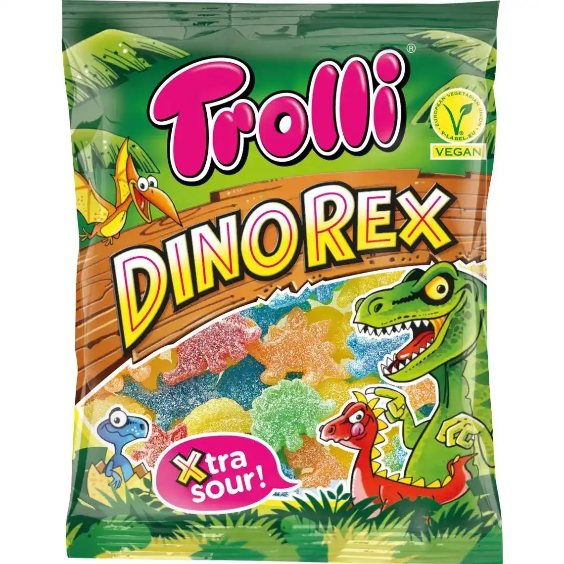 Цукерки Trolli DinoRex желейні 100 г