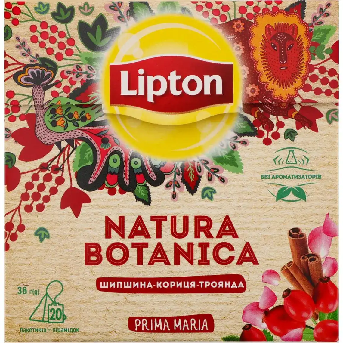 Чай Lipton Natura Botanica шипшина & троянда & кориця 20х1.6 г