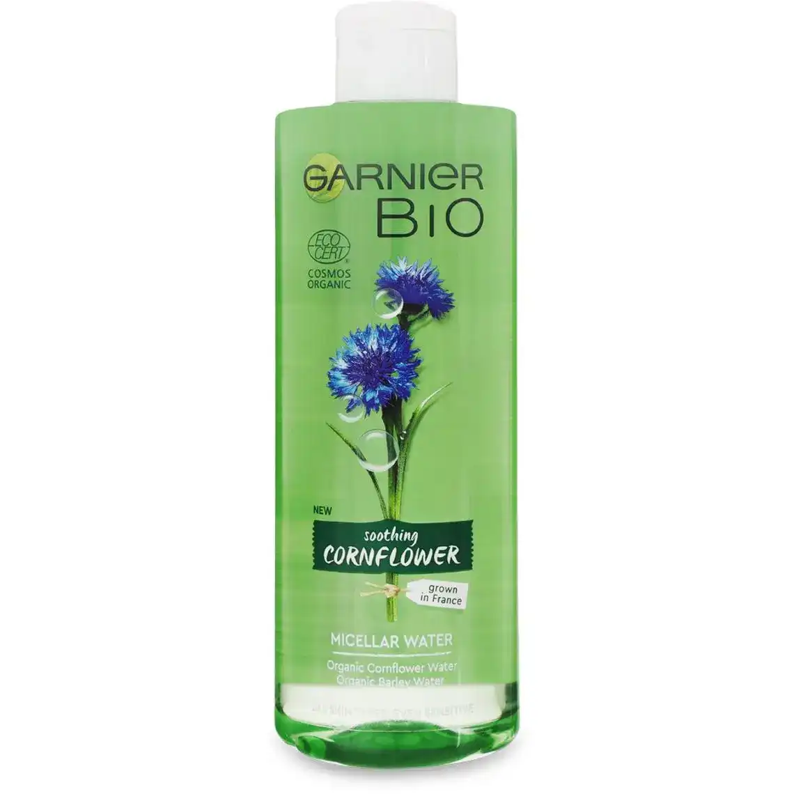 Вода міцелярна Garnier Bio Soothing cornflower для очищення шкіри обличчя 400 мл