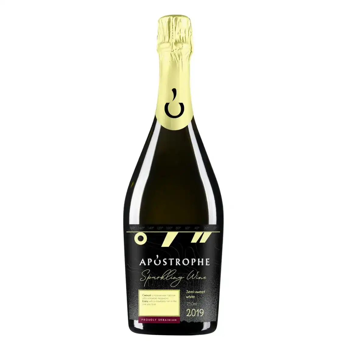 Вино ігристе Apostrophe біле напівсолодке 0.75 л