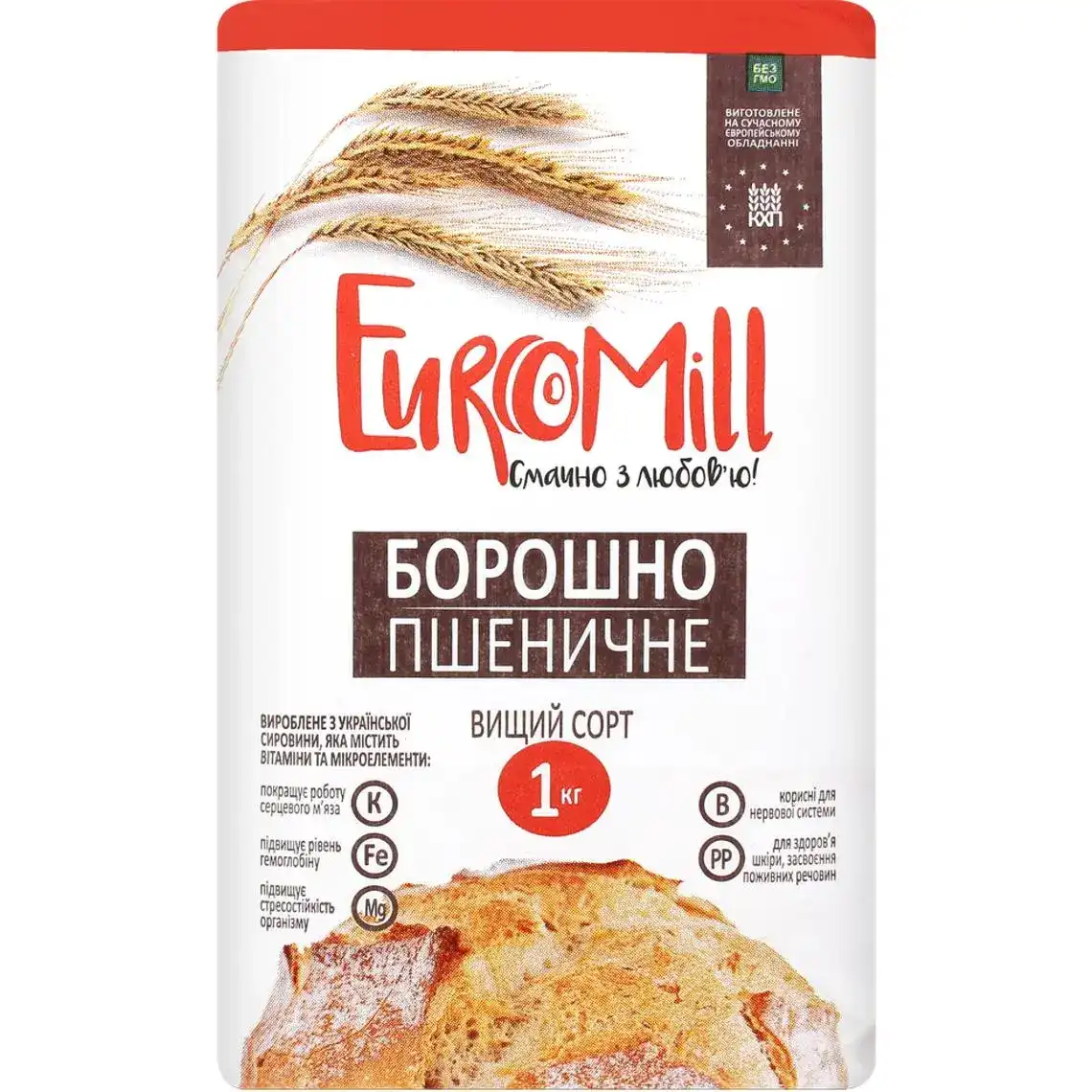 Борошно пшеничне EuroMill вищого сорту 1 кг