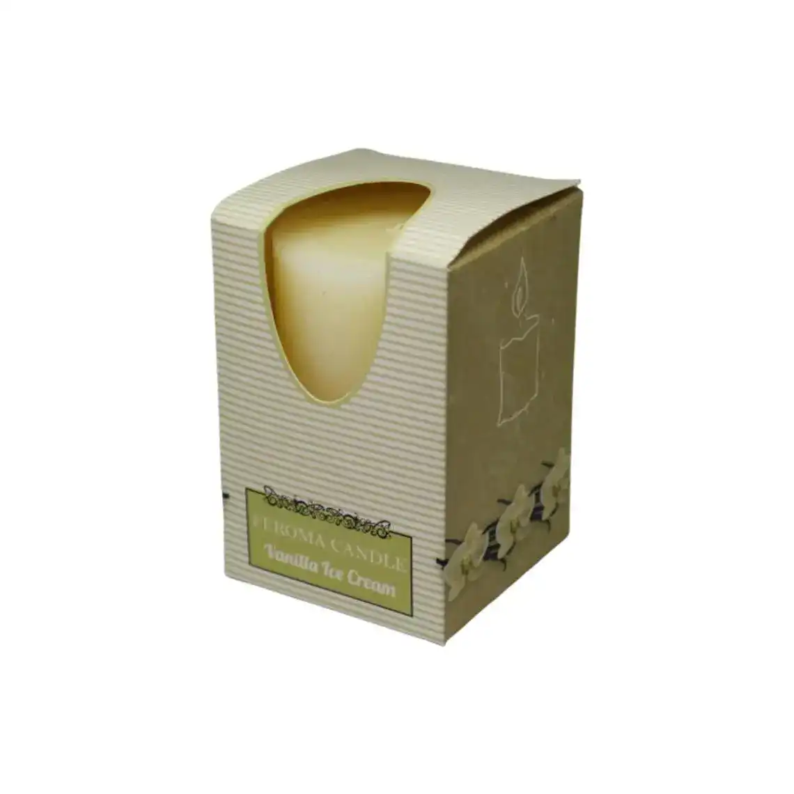 Свічка Vanilla Pragnis №CA558-VAN декоративна парафінова 50х80 мм 1 шт