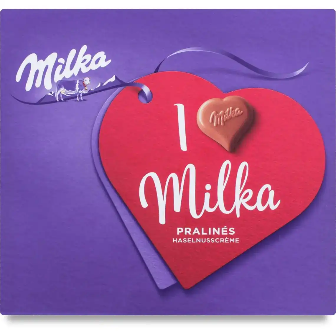 Фото 1 - Цукерки Milka з молочного шоколаду з горіховою начинкою 110 г