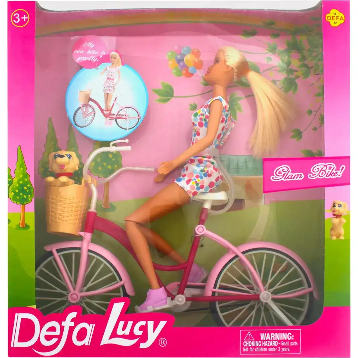 Лялька Defa на велосипеді 1шт