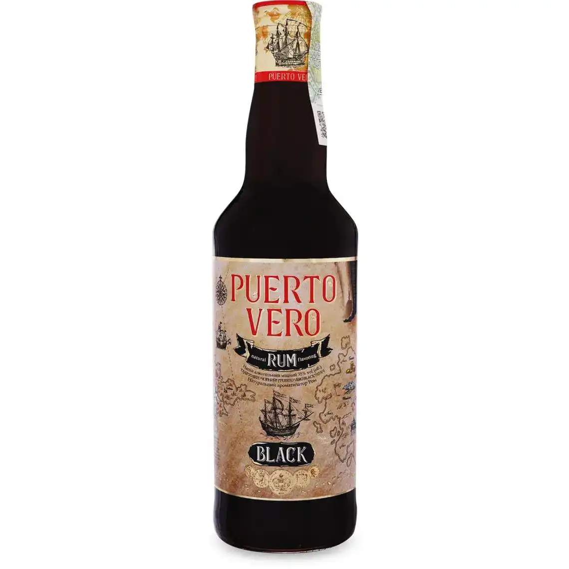Напій алкогольний Puerto Vero Black з ароматом рому 35% 500 мл
