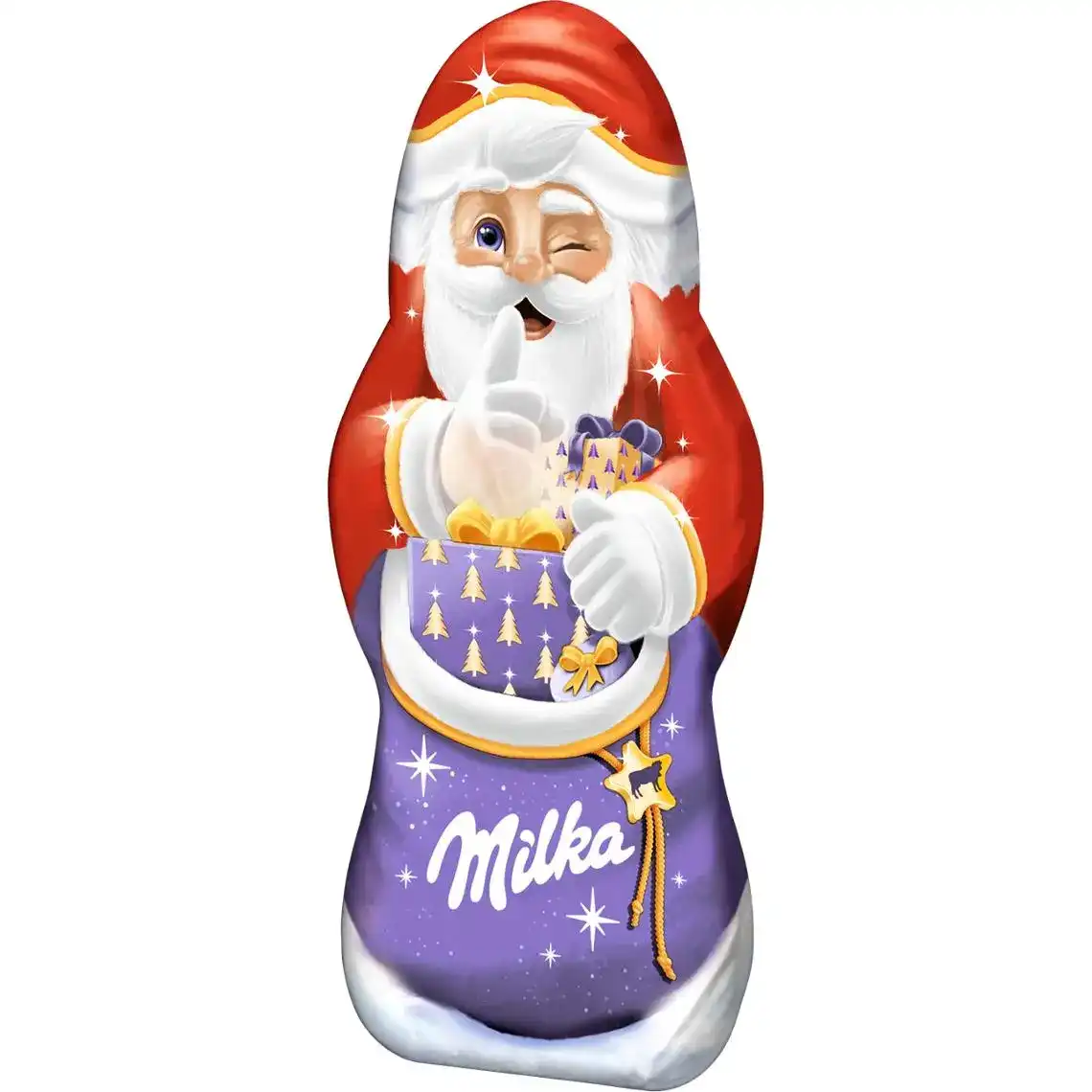 Шоколад фігурний Milka молочний в формі Діда Мороза 100 г