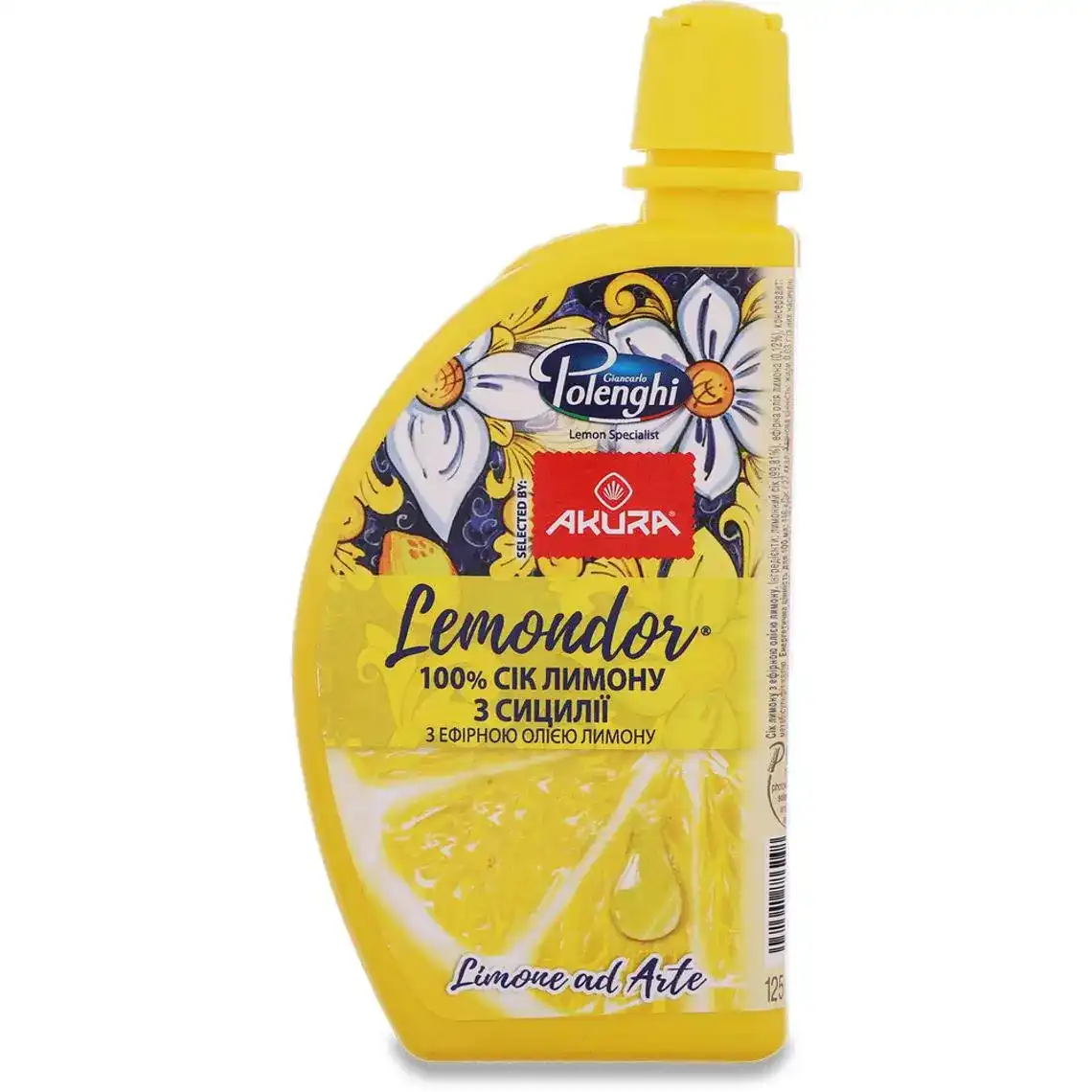 Сік лимону з ефірною олією лимону Akura 125мл