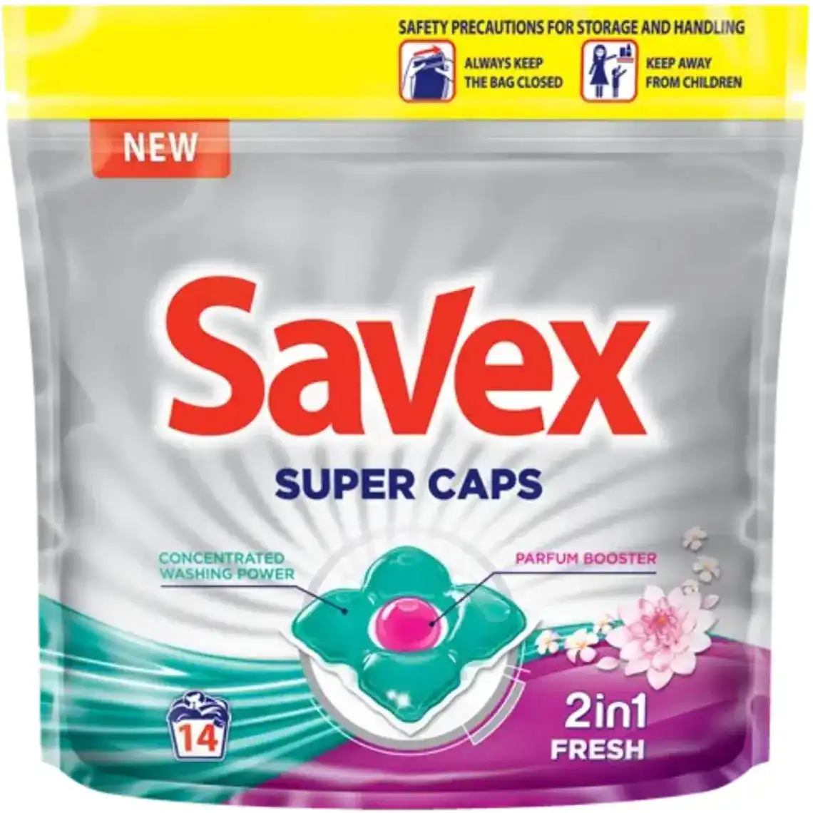 Капсули для прання Savex Fresh Super Caps 2в1 14 шт.