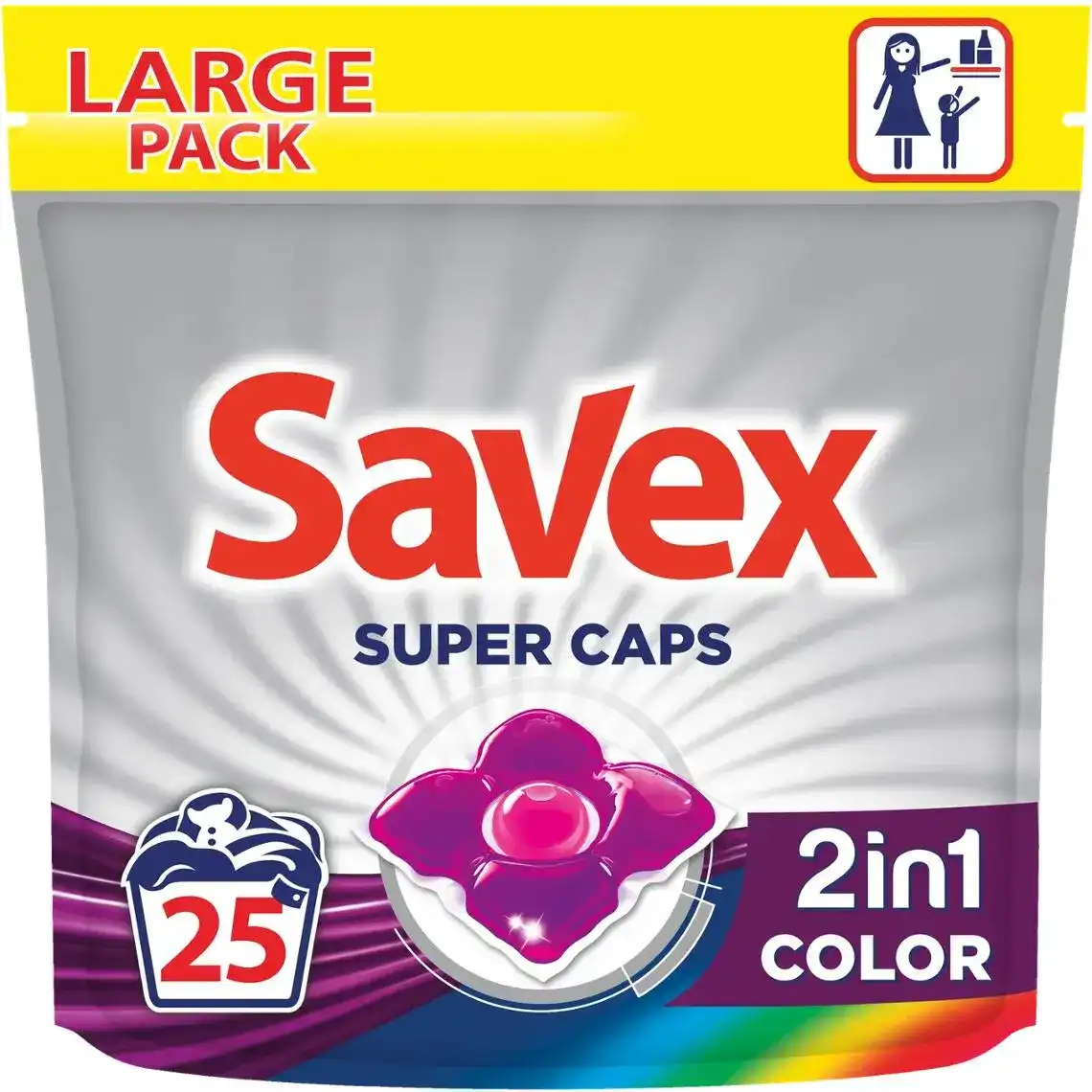 Капсули для прання Savex Color Super Caps 2в1 25 шт.