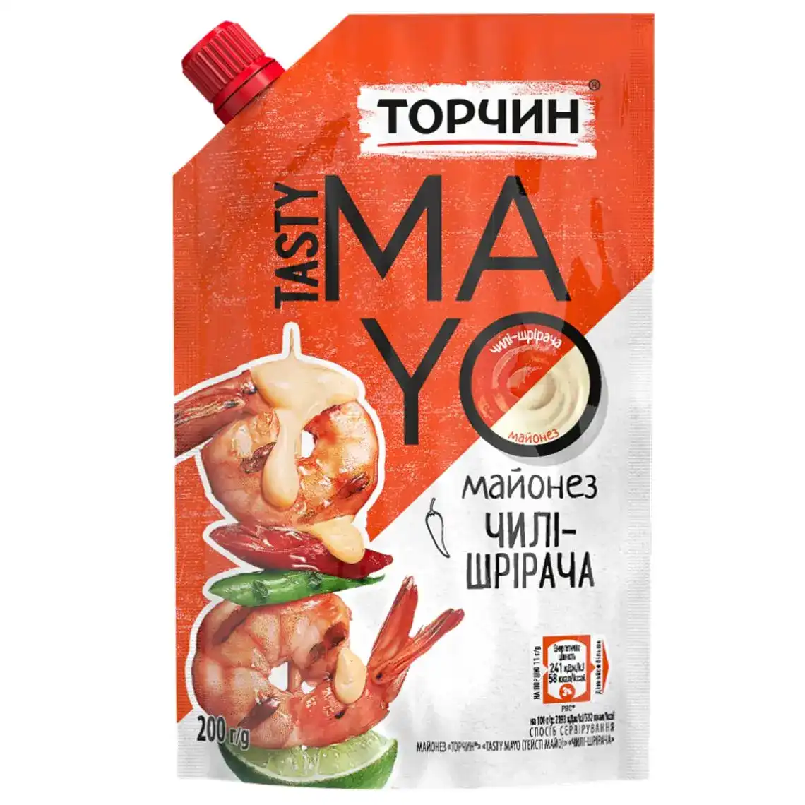 Майонез Торчин Tasty Mayo Чилі-Шрірача 200 г