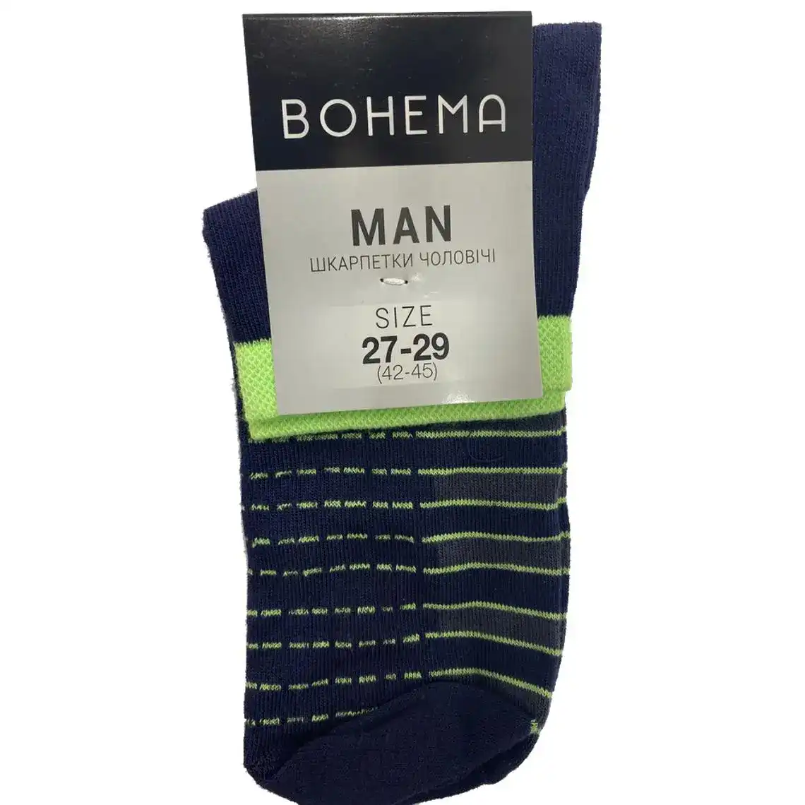 Шкарпетки чоловічі BOHEMA Strip занижені р.27-29