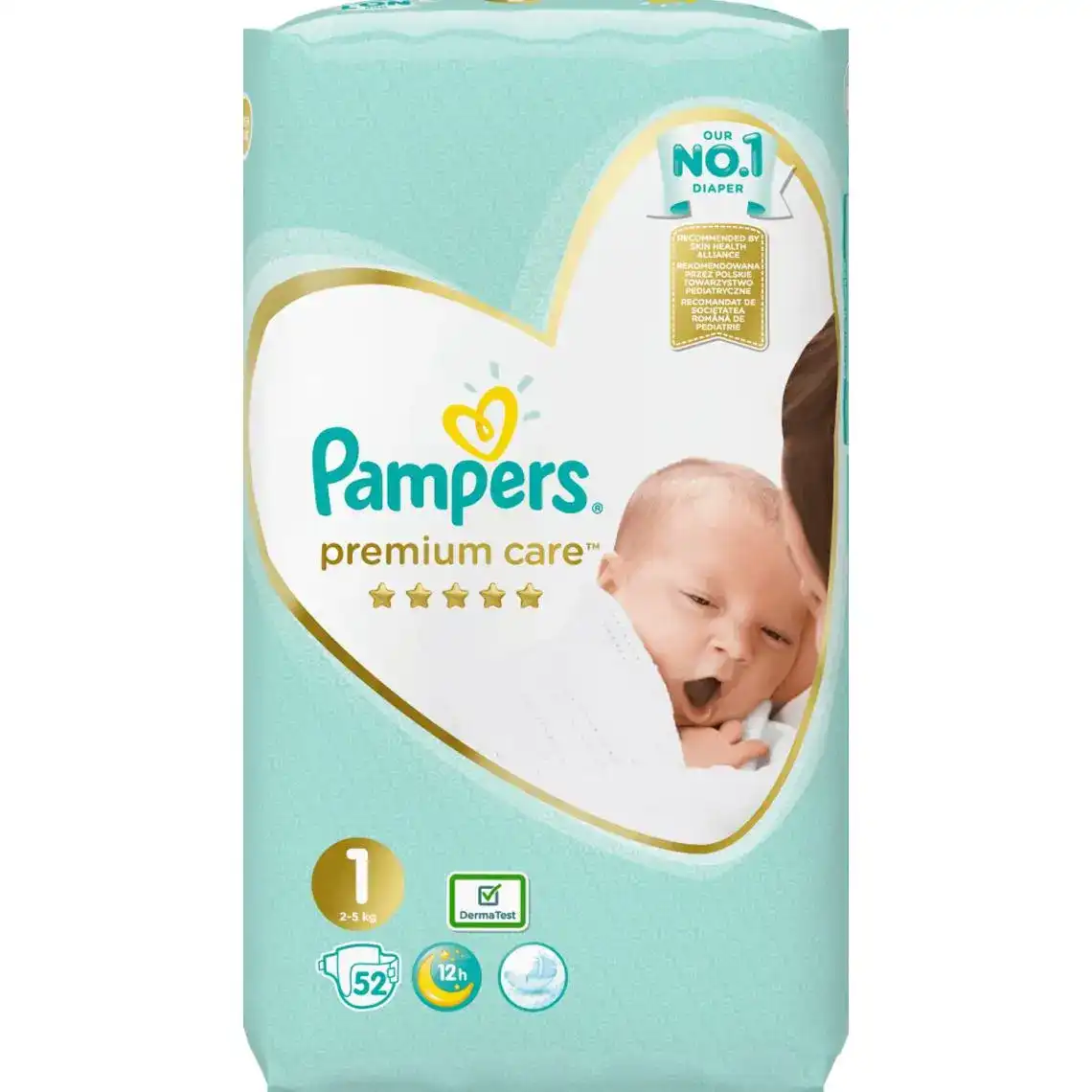 Підгузки Pampers Premium Care розмір 1 Newborn (2-5 кг) 52 шт.