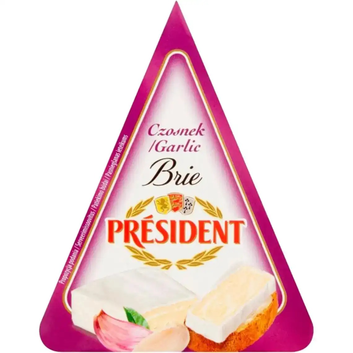 Сир President Brie з часником 62% 125 г