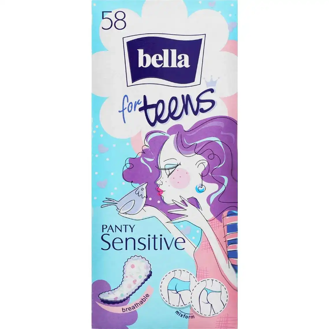 Прокладки щоденні Bella for Teens Panty Sensitive 58 шт.