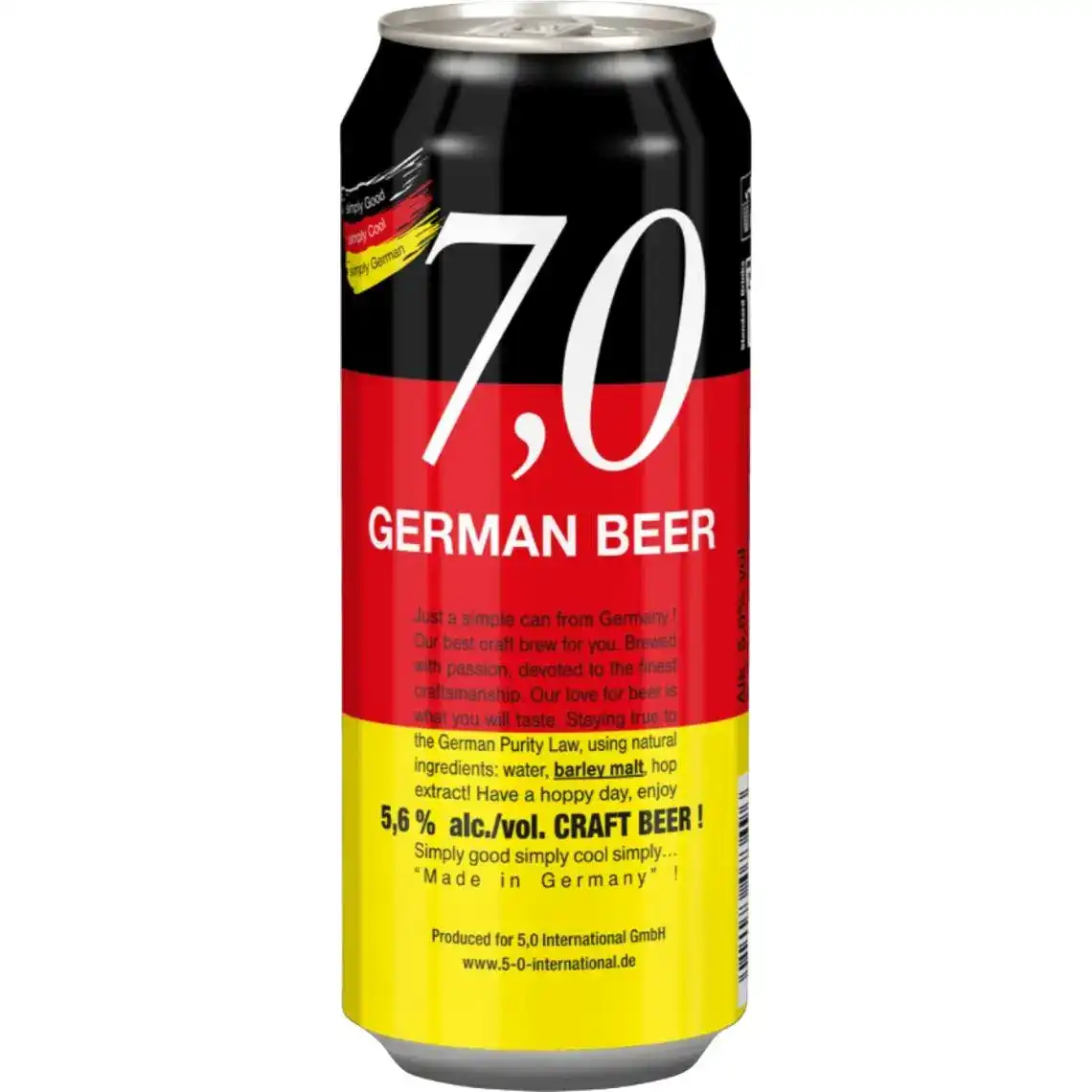 Пиво 7.0 German Beer світле нефільтроване 5% 0.5 л