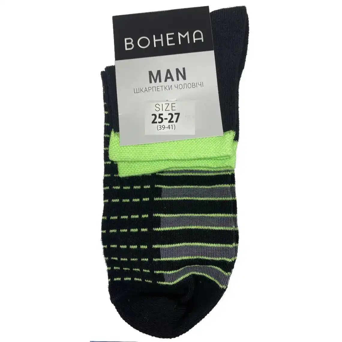 Шкарпетки чоловічі BOHEMA Strip занижені р.25-27