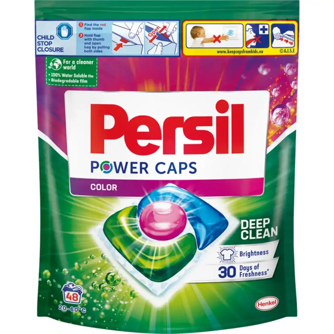 Засіб миючий Persil Power Caps Color Deep Clean для прання кольорових речей у капсулах 48х15 г