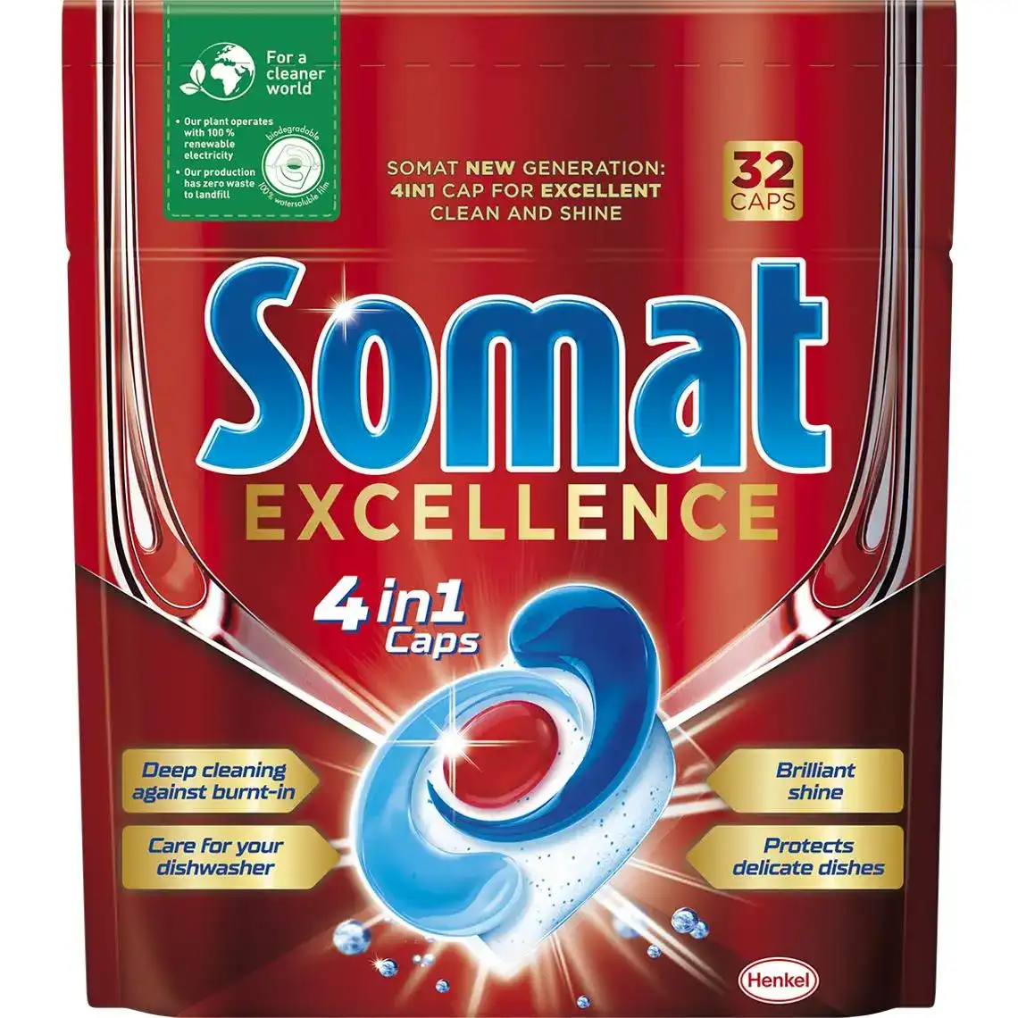 Таблетки для посудомийної машини Somat Excellence 32 таблетки